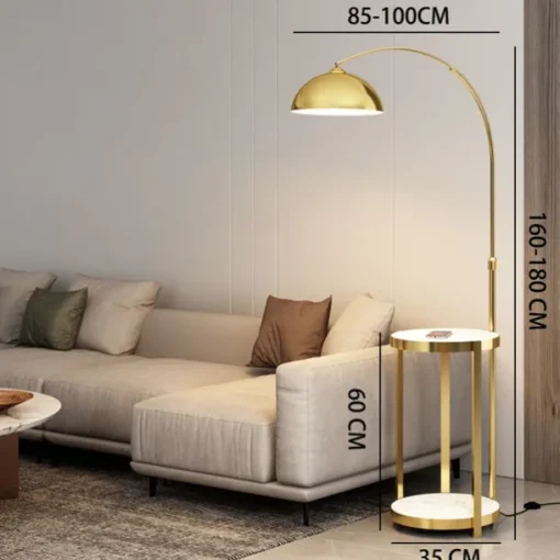 Curved Floor Lamp for Living Room, Modern Farmhouse Industrial Standing Lamp, Black Tall Lamp with Metal Shade, Suitable for Bedroom Office Sofa, Bulb Included, 360° Rotatable Arm 110-240V