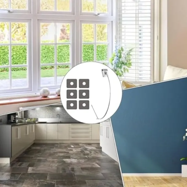 Curved Window Cleaning Brush with Long Handle - Multi-Purpose Squeegee Tool with Extension Rod for Glass Door, Car, Home Floor