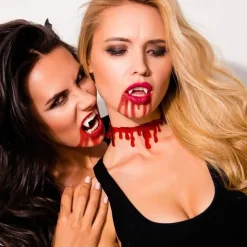 Cut Bloody Necklaces Halloween Props Jewelry Irregular Bloodstained Necklaces Halloween Creative Necklaces