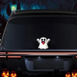 Cute Halloween Ghost Stickers for Cars Vinyl Waterproof Funny Face Halloween Peeker Funny Decorations for Car Windshield Window Decals