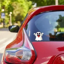 Cute Halloween Ghost Stickers for Cars Vinyl Waterproof Funny Face Halloween Peeker Funny Decorations for Car Windshield Window Decals