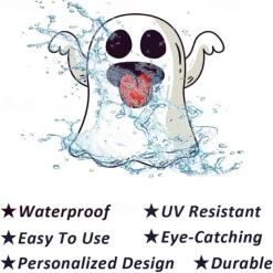 Cute Halloween Ghost Stickers for Cars Vinyl Waterproof Funny Face Halloween Peeker Funny Decorations for Car Windshield Window Decals