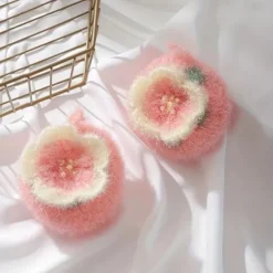 Cute Little Flower Dishwashing Towel, Oil-free Double-sided Cleaning, Thickened And Durable Pads, Cleaning Supplies