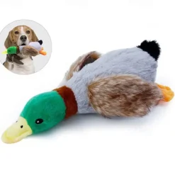 Cute Plush Duck Sound Toy Stuffed Squeaky Animal Squeak Dog Toy Cleaning Tooth Dog Chew Rope Toys