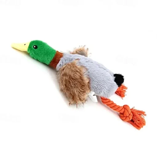 Cute Plush Duck Sound Toy Stuffed Squeaky Animal Squeak Dog Toy Cleaning Tooth Dog Chew Rope Toys