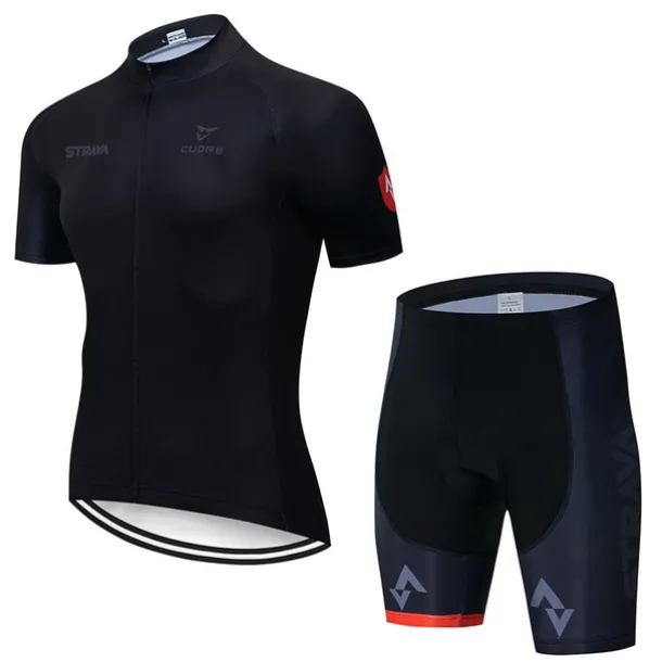cycling jersey strava cycling jersey short sleeve set maillot ciclismo uniformes quick-dry bike clothing mtb jersey (color : c4, size : l)