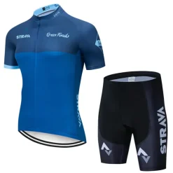 cycling jersey strava cycling jersey short sleeve set maillot ciclismo uniformes quick-dry bike clothing mtb jersey (color : c4, size : l)
