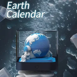 3D Art 2024 2025 Calendar Memo Pad - Creative Earth Paper Carving Sticky Note with Tear-off Calendars Everyday Planner English Language