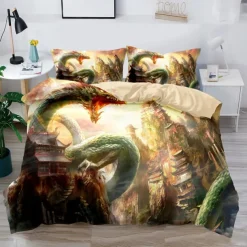 3D Bedding Dragon print Print Duvet Cover Bedding Sets Comforter Cover with 1 print Print Duvet Cover or Coverlet，2 Pillowcases for Double/Queen/King