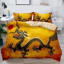 3D Bedding Dragon print Print Duvet Cover Bedding Sets Comforter Cover with 1 print Print Duvet Cover or Coverlet，2 Pillowcases for Double/Queen/King