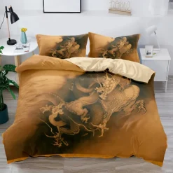 3D Bedding Dragon print Print Duvet Cover Bedding Sets Comforter Cover with 1 print Print Duvet Cover or Coverlet，2 Pillowcases for Double/Queen/King