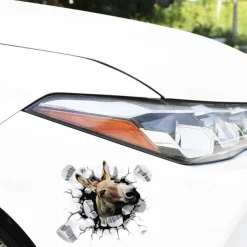 3D Car Stickers Decals Donkey Graphics Stickers PVC Vinyl Car Body Sticker Animal Funny Self-Adhesive Car Door Window Decoration Stickers