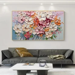 3D Floral Oil painting handpainted 3D Floral Painting handmade Palette Knife flowers oil painting wall art Large 3D Textured PaintingModern Decorative Paintings Impressionism Abstract oil painting