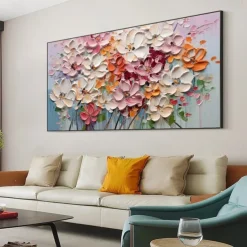 3D Floral Oil painting handpainted 3D Floral Painting handmade Palette Knife flowers oil painting wall art Large 3D Textured PaintingModern Decorative Paintings Impressionism Abstract oil painting