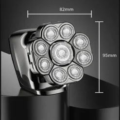 9D Men's Rechargeable Bald Head Electric Shaver 9 Floating Heads Beard Nose Ear 6 In 1 Hair Trimmer Razor Clipper