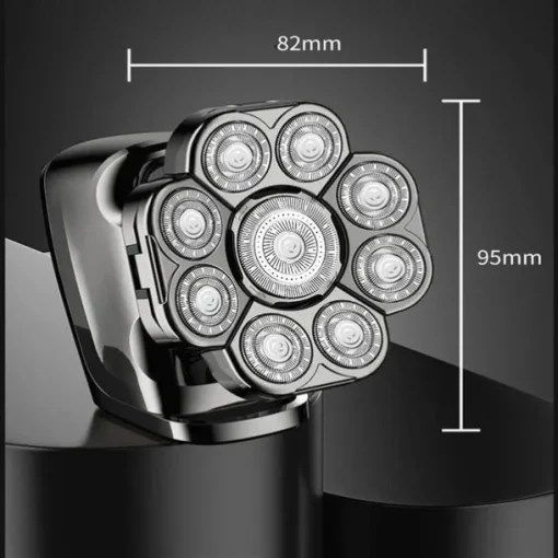 9D Men's Rechargeable Bald Head Electric Shaver 9 Floating Heads Beard Nose Ear 6 In 1 Hair Trimmer Razor Clipper