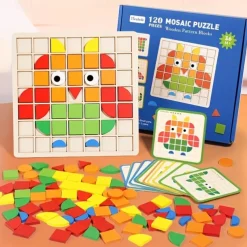 3D Mosaic Puzzles - Multi-colored Multi-shaped Educational Desktop Games Building Blocks Ideal Christmas and Halloween Gifts for Children