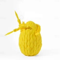 3D Printed Dragon Egg Rainbow Flying Dragon in Colorful Eggs Fidget Toy for Birthday Gift Flexible Desk Figure Decor