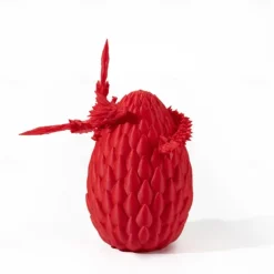 3D Printed Dragon Egg Rainbow Flying Dragon in Colorful Eggs Fidget Toy for Birthday Gift Flexible Desk Figure Decor