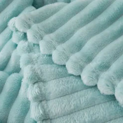 3D Ribbed Jacquard Fleece Flannel Velvet Plush Decorative Bed Blanket - Super Soft, Plush, Fluffy, Fuzzy, Warm, Cozy Perfect for Couch, Bed, Sofa in Fall Winter