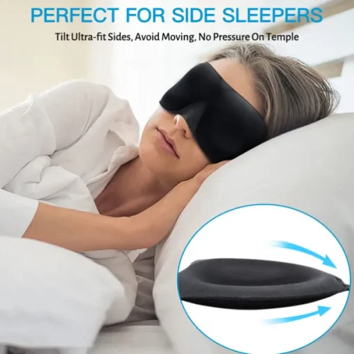 3D Upgraded Sleep Mask for Men and Women - Provides Total Darkness, Breathable, Ideal for Students, Relieves Fatigue, Blackout Eye Mask