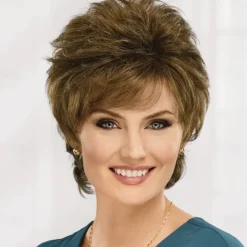 Daisy WhisperLite Wig Updated Shag Wig with Flirty Fringe and Flattering Layers / Multi-Tonal Shades of Blonde Silver Brown and Red