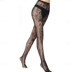 Dance Accessories Socks Printing Hollow-out Pure Color Women's Party Daily Wear Polyester