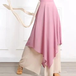 Dance Basic Women's Daily Bottoms Activewear Pants Sashes / Ribbons Ruching Splicing Women's Training Performance High Chiffon