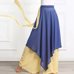 Dance Basic Women's Daily Bottoms Activewear Pants Sashes / Ribbons Ruching Splicing Women's Training Performance High Chiffon