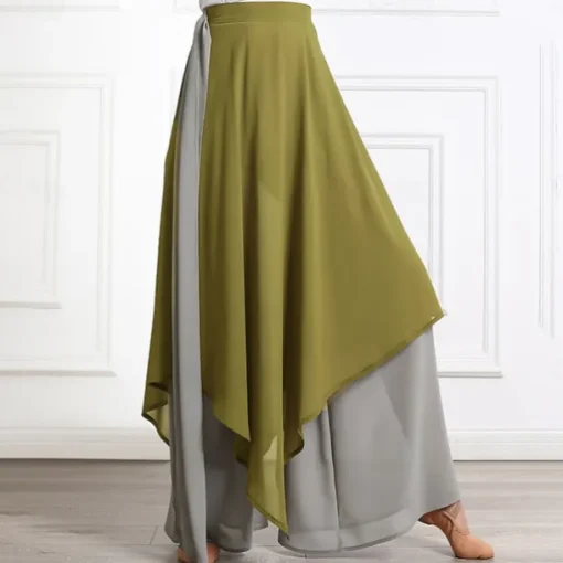 Dance Basic Women's Daily Bottoms Activewear Pants Sashes / Ribbons Ruching Splicing Women's Training Performance High Chiffon