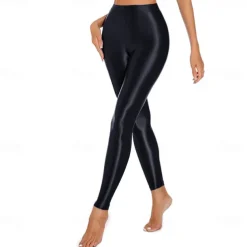 Dance Costumes Activewear Exotic Dancewear Pants Pure Color Women's Performance Training High Chinlon