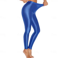 Dance Costumes Activewear Exotic Dancewear Pants Pure Color Women's Performance Training High Chinlon