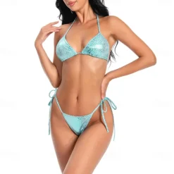 Dance Costumes Exotic Dancewear Pole dance Skirts Printing Splicing Women's Performance Training Sleeveless High Polyester