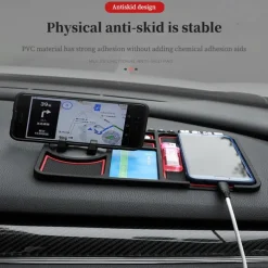Dashboard Phone Holder Portable Multifunction Anti-Slip Phone Holder for Car Dashboard Compatible with Samsung Galaxy iPhone Phone Accessory