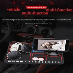 Dashboard Phone Holder Portable Multifunction Anti-Slip Phone Holder for Car Dashboard Compatible with Samsung Galaxy iPhone Phone Accessory