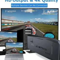 DATA FROG Retro Video Game Console 2.4G Wireless Console Game Stick 4k 10000 Games Portable Video Game Dendy Game Console for tv, Christmas Birthday Party Gifts for Friends and Children