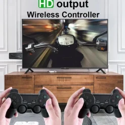 DATA FROG Retro Video Game Console 2.4G Wireless Console Game Stick 4k 10000 Games Portable Video Game Dendy Game Console for tv, Christmas Birthday Party Gifts for Friends and Children