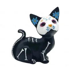 Day of The Dead Dog Statue, Halloween Sugar Skulls Animal Statue Resin Crafts, Ornament