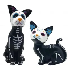 Day of The Dead Dog Statue, Halloween Sugar Skulls Animal Statue Resin Crafts, Ornament
