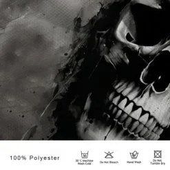 Day of the Dead Men's Skull Polo Shirts Golf Shirt Long Sleeve Polo Shirts Collared Shirts Horror Streetwear Festival Wear Party Outfits 3D Print Buttons Fall & Winter Black