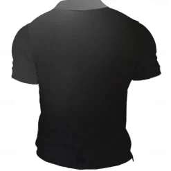 Day of the Dead Men's Skull Polo Shirts Golf Shirt Short Sleeve Polo Shirts V Neck Horror Streetwear Festival Wear Party Outfits 3D Print Spring & Summer Black