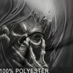 Day of the Dead Men's Skull Polo Shirts Golf Shirt Short Sleeve Polo Shirts V Neck Horror Streetwear Festival Wear Party Outfits 3D Print Spring & Summer Black