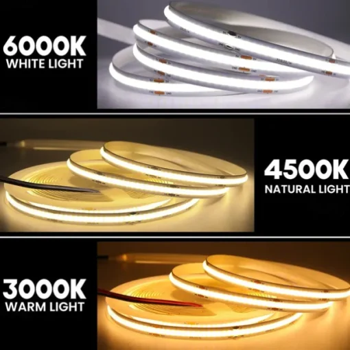 DC 5V USB COB Strip 320Leds/m Flexible Ribbon Rope Strip Light Warm White Natural White Night Lamp TV Backlight LED Strip 1m 2m 3m 4m 5m Home Decor