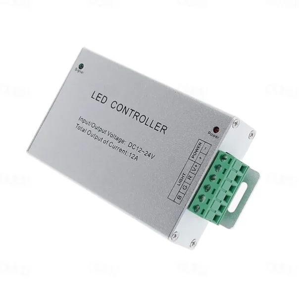 DC12V-24V 12A 144W 24Key IR Remote Controller Aluminum shell for RGB LED Strip 5050 3528 SMD