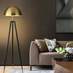 Decoration Floor Lamp Tripod Floor Lights Copper Modern LED Standing Lamp Mid Century Standing Light with Table for Office Floor Lamp 110-240V