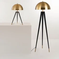 Decoration Floor Lamp Tripod Floor Lights Copper Modern LED Standing Lamp Mid Century Standing Light with Table for Office Floor Lamp 110-240V