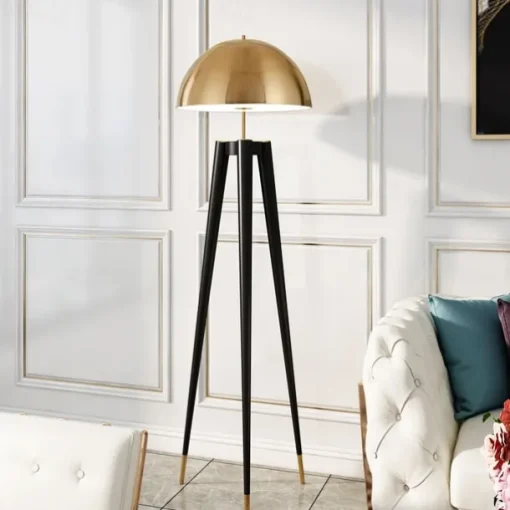 Decoration Floor Lamp Tripod Floor Lights Copper Modern LED Standing Lamp Mid Century Standing Light with Table for Office Floor Lamp 110-240V