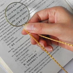 Decorative Monocle Necklace With Magnifier Magnifying Glass Pendant Gold Silver Plated Chain Necklace for Women Jewelry