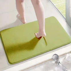 Deep Gray Bath Mat,Memory Foam Bathroom Rugs Modern Bathroom Rug Indoor Carpet Non-Slip Absorbent Bathtub Mat, For Home Shower Room Decor