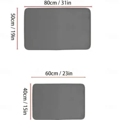 Deep Gray Bath Mat,Memory Foam Bathroom Rugs Modern Bathroom Rug Indoor Carpet Non-Slip Absorbent Bathtub Mat, For Home Shower Room Decor